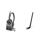 Plantronics Poly Voyager 4320 UC schnurloses Headset + Ladestation Stereo-Kopfhörer & TP-Link Archer T3U Plus AC1300 High Gain USB WLAN Stick Adapter mit Antennen(bis zu 867 Mbit/s 5GHz