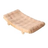 ZUJIABAO Weiche Plüsch-Katzenliege mit stabilem Sperrholzrahmen, ideal für Kätzchen bis Erwachsene, gemütlicher Fleece-Bezug, ideal für Kätzchen bis Erwachsene