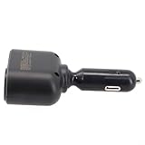 babominimer Kfz-Ladegerät mit .0 und PD30W Schnellladung, 3-USB-Ports, blaue LED-Spannungsanzeige, für 12 V Fahrzeuge, SUVs, LKW, kompatibel mit, Schwarz