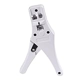 NUOBESTY 1 Stück Netzwerkzange Crimpzangen für Kabelverbinder Streifen Werkzeug elektrische Abisolierzangen Mehrzweck Kriminzange Netzwerkkabelzange Netzwerkkabel-Tool PC-Kunststoff Weiß