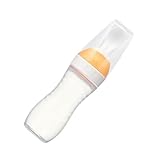 WEKAMOS Babybreispender mit Flexiblem Löffel Auslaufsicherer Fütterungsflaschenaufsatz Frei Hitzebeständig für Brei und Milch Fütterungszubehör für Junge Mädchen