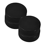 HANABASS 4 Stück Eishockey- Wiederverwendbarer Eishockey-Puck Eishockeyzubehör Teile Für Eishockeyspiele Eisrennen Puck Wiederverwendbare Eishockey-Pucks Hockeybälle Schwarz Gummi