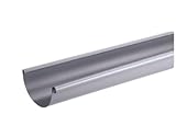 Dachrinne Titanzink 2 m lang in 3 Größen (groß-6 TLG RG 150 NG 333)