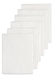 Meyco Baby Musselin Mullwindeln 6er-Pack (Stoffwindeln aus 100 % hydrophiler Baumwolle, Spucktücher, superweich, gute Feuchtigkeitsaufnahme und schnell trocknend, Maße: 70 x 70 cm), Weiß