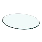Runde Tischplatte aus gehärtetem Glas, dicke, runde Ess- und Couchtischoberfläche, elegante dekorative Möbel für Beistell- und Teetische, langlebiges und stilvolles Design