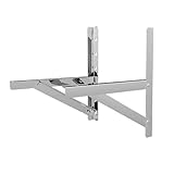 Mini-Split-Klimaanlagenständer aus Edelstahl, Kondensatorhalterung für den Außenbereich, trägt 170–230 kg, langlebige Montage des Wärmepumpensystems, platzsparendes Design mit 54,5 x 54,5 cm