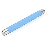 Remeel Silikon Teigroller Antihaft-Oberfläche zum Backen Kuchen Kruste, Cookie, Gebäck, Fondant, interne Stahl Teig Walze 35 * 3,8 cm (Blau)