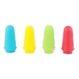 INOOMP 15 Stück Lebensmittelechte Silikongel Fingerschutzkappen Hitzebeständig Rutschfeste Fingerlinge für Industrie und Handwerk