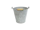 finehomegarden Zinkeimer Eimer mit Henkel Metall Zink Ø23cm H21cm Blumenübertopf Metalleimer