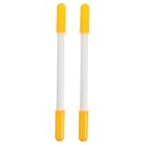 FRCOLOR 2 Stück Teiliges Schaukelpferd Griff aus Kindersicheren Kunststoff rutschfeste Ersatzgriffe für Schaukelspielzeug Farbenfrohes Gelbes Design für Holzpferd Zubehör