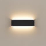 IEGLED Wandleuchte Innen 30CM, 12W Wandlampe mit Up und Down Lichtquelle, 3000k Warmweiß Moderne LED Lampe, Wandlichter aus Aluminium-Druckguss, Wandbeleuchtung für Wohnzimmer, Schlafzimmer, Flur