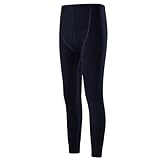 Thermo Unterhose für Herren, Winter Thermounterwäsche Lange Unterhosen Thermohose Männer Hochtailliert Funktionsunterwäsche Atmungsaktiv Warme Fleece Laufende Strumpfhose Sportarten