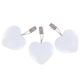 Cabilock 3 Stck LED Handtaschenlicht Herzform Touch Sensor Mini Taschenlampe für Damen Handtasche Tragbar Helles LED Licht zum Einfachen Finden in Handtaschen Sicherer PC Material