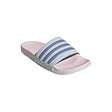 adidas Comfort Adiletten Badelatschen (grey/pink, EU Schuhgrößensystem, Erwachsene, Numerisch, M, 40.5)