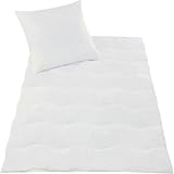 Delindo Lifestyle Bettdecke 135x200 Set mit Kissen 80x80, Steppdecke Dream, Sommer dünn leicht, Oeko-TEX Standard 100, Allergiker geeignet