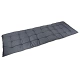 Marabella Auflage für Gartenbank 150x40x4cm Sitzauflage Polsterauflage Bankauflage, Farbe:anthrazit