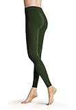 Hudson Damen Leggings Seamless Blickdicht matt 90 DEN Moss green 0537 XS-S