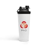 Science in Sport Protein Shaker aus Edelstahl 750ml Mattschwarz - Doppelwandiger Eiweiß Shaker für unterwegs mit Kälteisolierung, Auslaufsicher