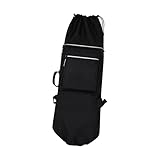 Tragbarer Skateboard-Rucksack, Organizer, faltbar, verstellbare Riemen, wasserdichte Longboard-Tragetasche für Elektro-Skateboard-Teenager, Schwarz