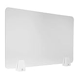 Tubayia Acryl Thekenaufsatz Spuckschutz Trennwand Niesschutz Schild Schutzwand für Büro Schreibtisch (30x50cm,Durchscheinend)