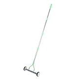 TOPINCN Reetrechen aus Edelstahl, Breiter Hochleistungs-Rasenrechen, Gartenrechen aus Metall mit Ergonomischem Griff und Verstellbarer Länge, Zum Entfernen von Reetrückständen Vom Rasen