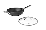 KUHN RIKON 24117 Pfanne Rund Wok/Stir-Fry pan - Pfannen (Rund, Wok/Stir-Fry pan, Schwarz, Glas, Keramik, Gas, Halogen, Induktion, 33,5 cm)