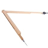 LOLIPPYY Mathematik Zeichenwerkzeug mit Holzzirkel für Lehrkräfte Präziser Balkenkompass für Einsatz im Klassenzimmer