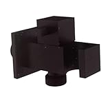 Quadratischer mattschwarzer Wasseranschluss mit Wasserhahn und Halterung