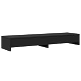 Eleganz Monitorständer mit Schubladen aus Holzwerkstoff - Stilvoll & Platzsparend für Homeoffice & Büro - 100x27x15 cm - Schwarz