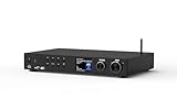 Maxxo Hi-Fi Tuner TR05 – DAB+/FM/Internetradio mit Bluetooth, Wi-Fi, USB, Spotify, 3,2' Farbdisplay, Fernbedienung, Digitaler Radioempfänger