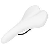 Ciieeo Fahrradsattelbezug PU Leder Gepolstertes Fahrradsitzkissen Stoßfest Atmungsaktiv Ergonomisch Passend für Mountainbike und Rennrad Komfortabler Sattelbezug für Längere Fahrten