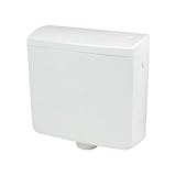 SANIT Spülkasten 928 (Spülmenge 6-9 Liter einstellbar, tiefhängend, mit Start-Stopp-Technik, Farbe weiß-alpin, mit Eckventil G 1/2, Anschlussröhrchen verchromt) 91.903.01..0000