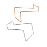 AMUSLESUR 2 Stück Teiliges Weinregal aus Eisen in Silber und Roségold Dekorativer und Stabiler Weinständer im Minimalistischen Stil Praktischer Flaschenhalter für Zuhause Bar Küche Hotel