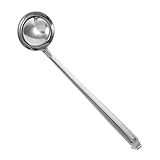 Cabilock Edelstahl Suppenkelle mit Praktischem Haken Langer Griff für Sichere Handhabung Tiefe Schöpfkelle zum Servieren von Suppe Brei und Robust und Vielseitig für Küche und Gastronomie