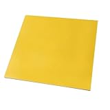 Glasfaserplatte, Gelbe G10-Epoxidplatte 3240 FR-4 Harzplatte Glasfaser DIY, 1 Stück(0.5mm,350x350MM)