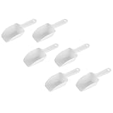 TOKIDNY 6 Stück Kleine Eisschaufeln aus Kunststoff Weiße Mehrzweck Küchenschaufeln für Eis Mehl und Reis Gastronomieschaufel für Buffets und Gastronomie