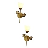 Homoyoyo 2 Stk Wandlampe Wandleuchte led licht fernbedienung wandfackel Flurlicht innenraumbeleuchtung Dekoration Wohnkultur LED-Leuchten elegantes Licht exquisites Nachtlicht Glas