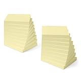 Amazon Basics Quadratisch Haftnotizen, selbstklebende Blöcke, 18er-Pack, 7.6 x 7.6 cm, Gelb