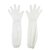 JCUGSBS Langarm Veterinär Handschuh,Veterinär-Handschuhe,Dehnbare Einweghandschuhe,Handschuhe zur Viehbesamung,Einweg Weichplastikfolie Handschuhe,Veterinärhandschuhe Lange Stulpe 60 cm,20pcsu