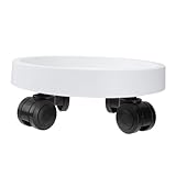 LAPYAPPE Blumentopf Untersetzer Rund Weiß Verdicktes Resin Pflanzenteller Pflanzschale Für Innen Außen Zuhause Garten Pflanzenpflege