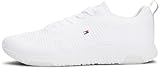 Tommy Hilfiger Herren Runner Sneaker Corporate Knit Rib Runner Sportschuhe, Weiß (White), 42