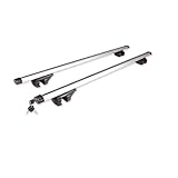 AllRight L123cm Skiträger Dachgepäckträger Gepäckträger Dachträger Universal Aluminium Roof Rack Rails Roof Railing Track Lockable Load Carrier Roof Rack Bearing 150KG