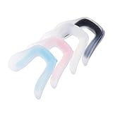 HOMSFOU Nasenpads aus weichem Silikon, bequem, langlebig, für Brillen, Sonnenbrillen, mit stilvollem Farbmix, Weiß, Rosa, Blau, Schwarz, 4 Stück