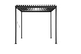 MIRADOR Pergola 80 Solid 3x2 m Stahl Anthrazit verstellbares Lamellendach Garten Terasse Pergola Winterfest Stabil Pavillion