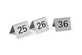 HENDI Tischnummern, Nummer 25-36, 50x35x(H)40mm, Edelstahl 18/0