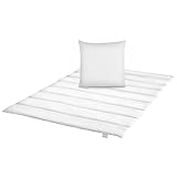 liebling Bettdecke im Set mit Kissen 135 x 200 + Kopfkissen 80 x 80 cm, medium Ganzjahresdecke Steppdecke aus 100% Mikrofaser, waschbar, Allergiker geeignet
