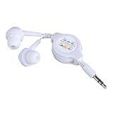 PURPLELILY 3,5 mm einziehbares Kopfhörerkabel, In-Ear-Kopfhörer für Auto, Telefon, MP3, MP4, Musik-Lautsprecher, Computer, Laptops, Kopfhörer für Musik