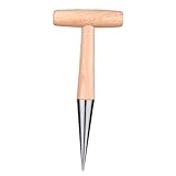 ARTIBETTER Professioneller Gartenschaufel Holz Tool mit Ergonomischem Griff Multifunktionaler Pflanzlochbohrer zum Säen Umpflanzen und Düngen Robustes Gartenzubehör für Präzises Pflanzen und