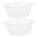 SHERCHPRY 2 Stück Waschbecken Becken aus Kunststoff Fußbecken Fuß Eimer Füße Eimer Kunststoffwannen Waschwanne Fußwanne Fußbadewanne Eimer zum Reinigen Plastik Grey