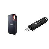 SanDisk Extreme Portable SSD 1 TB & Ultra USB Type-C Flash-Laufwerk Smartphone Speicher 256 GB (Mobiler Speicher, USB 3.1 Gen 1, SecureAccess-Software, 150 MB/s Lesen, USB Laufwerk)